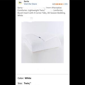 Serta Twin Duvet Insert